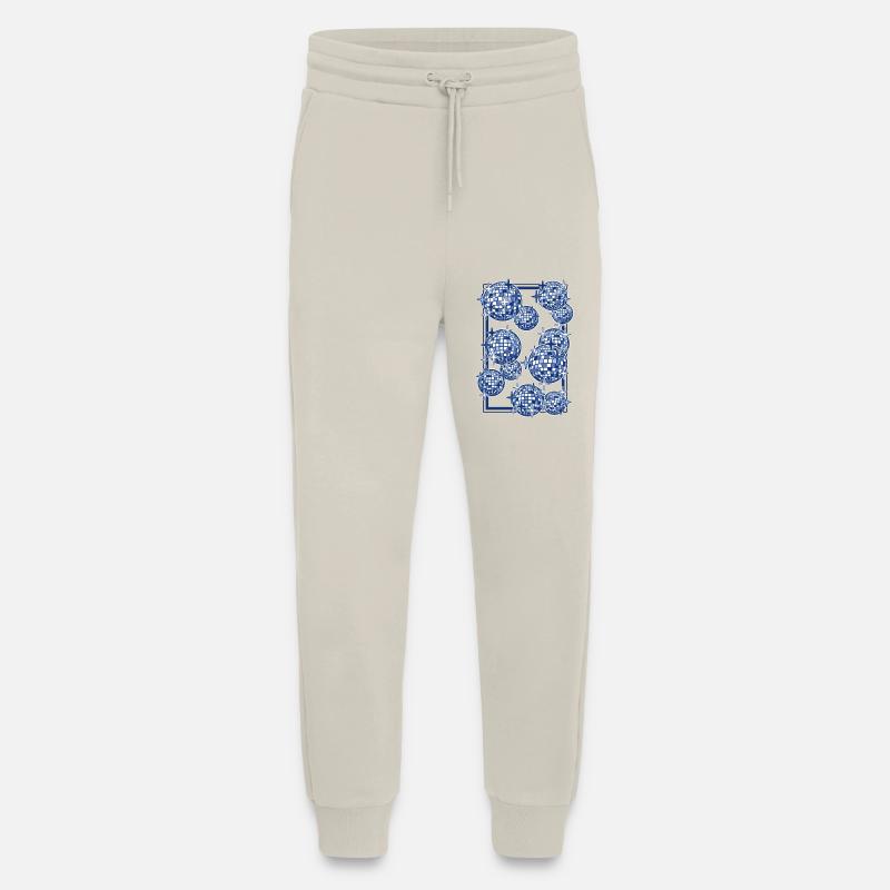 Des boules miroir bleues - Pantalon de jogging bio décontracté fabriqué en UE - WARM CLAY