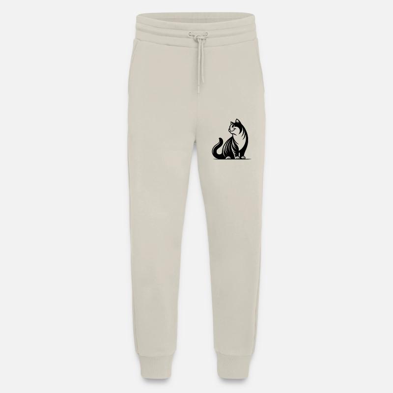 Purring cat with cute look - Jogging Pants - made by SPREAD  - WARM CLAY