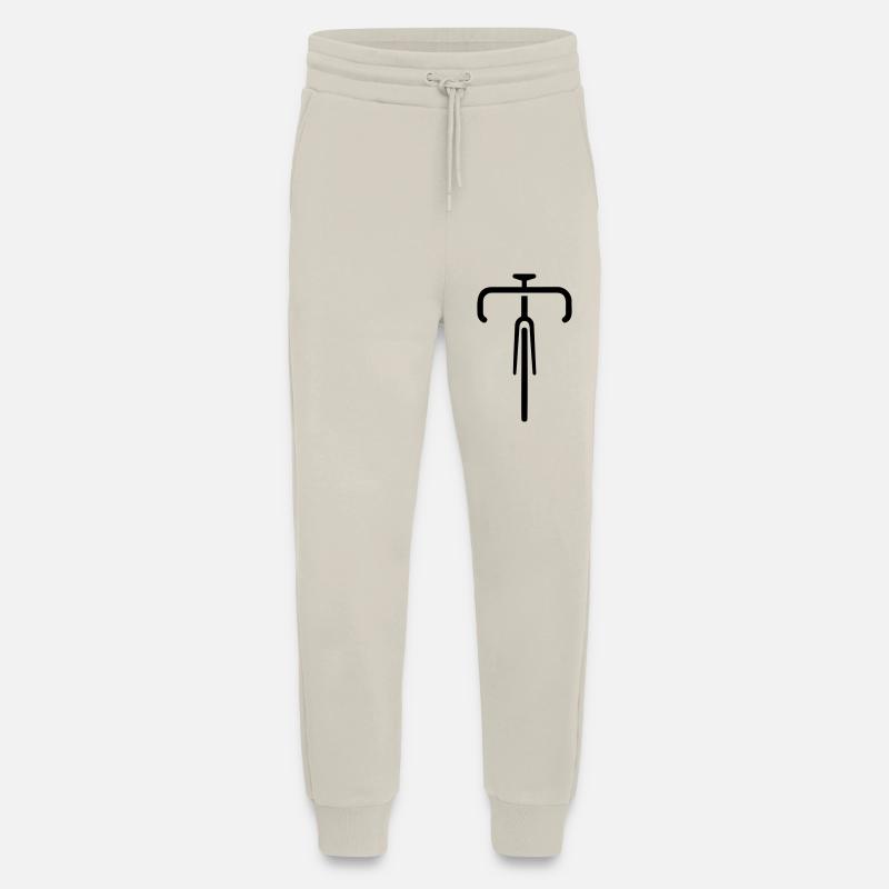 Stilisiertes Rennrad-Icon von vorn - Jogginghose - made by SPREAD - WARM CLAY