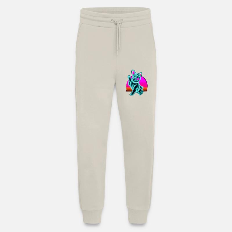 Frenchi Bulldog Synthwave Sunset - Jogging Pants - made by SPREAD  - WARM CLAY