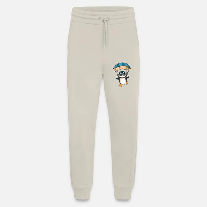 Cool penguin with parachute - Jogging Pants - made by SPREAD  - WARM CLAY