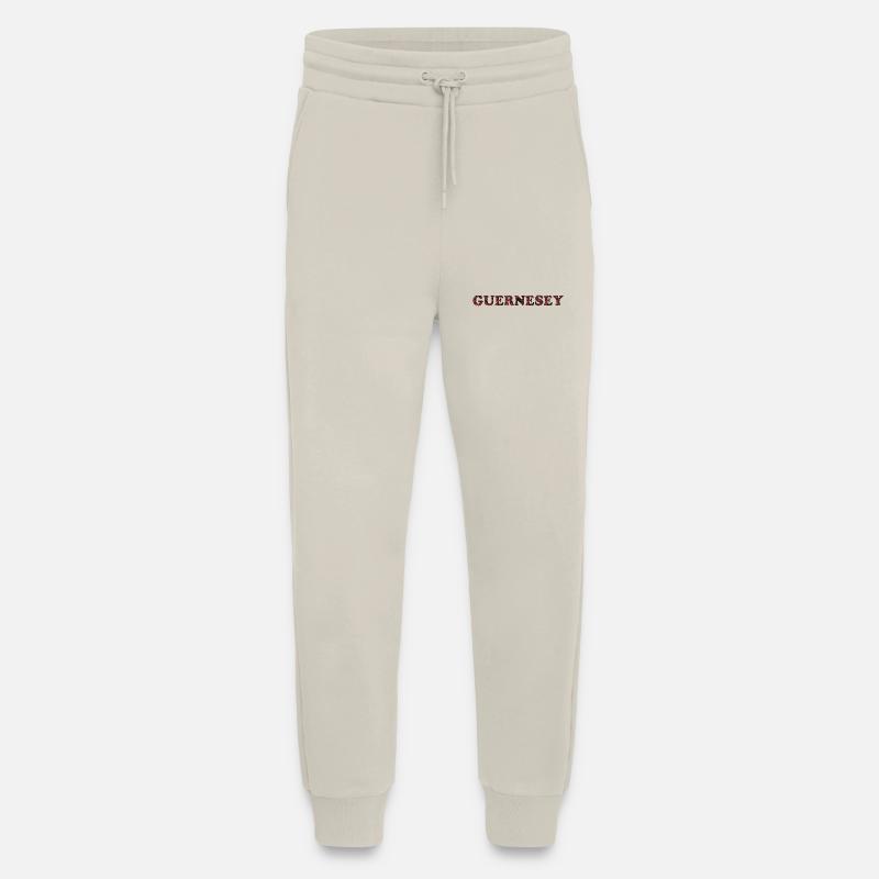 GUERNESEY. ROYAUME-UNI - Pantalon de jogging bio décontracté fabriqué en UE - WARM CLAY