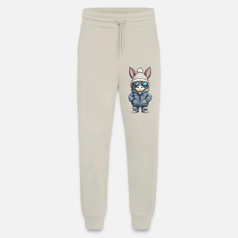 Bande dessinée d’hiver de l’âne - Pantalon de jogging bio décontracté fabriqué en UE - WARM CLAY