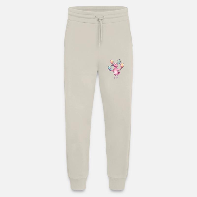 Flamingo Easter Eggs Juggling Festive - Jogging Pants - made by SPREAD  - WARM CLAY