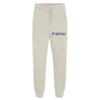 PAPOU. PAPA. FÊTE DES PÈRES. BONNE FÊTE PAPA - Pantalon de jogging bio décontracté fabriqué en UE - WARM CLAY - Devant