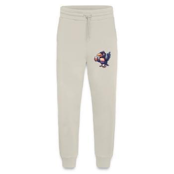 Bière Raven Crow Pixel - Pantalon de jogging bio décontracté fabriqué en UE - WARM CLAY - Devant