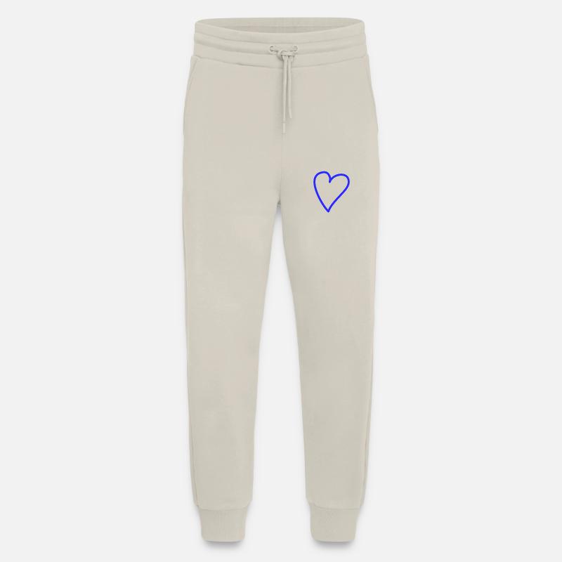 Herz Freihand Blau - Jogginghose - made by SPREAD - WARM CLAY