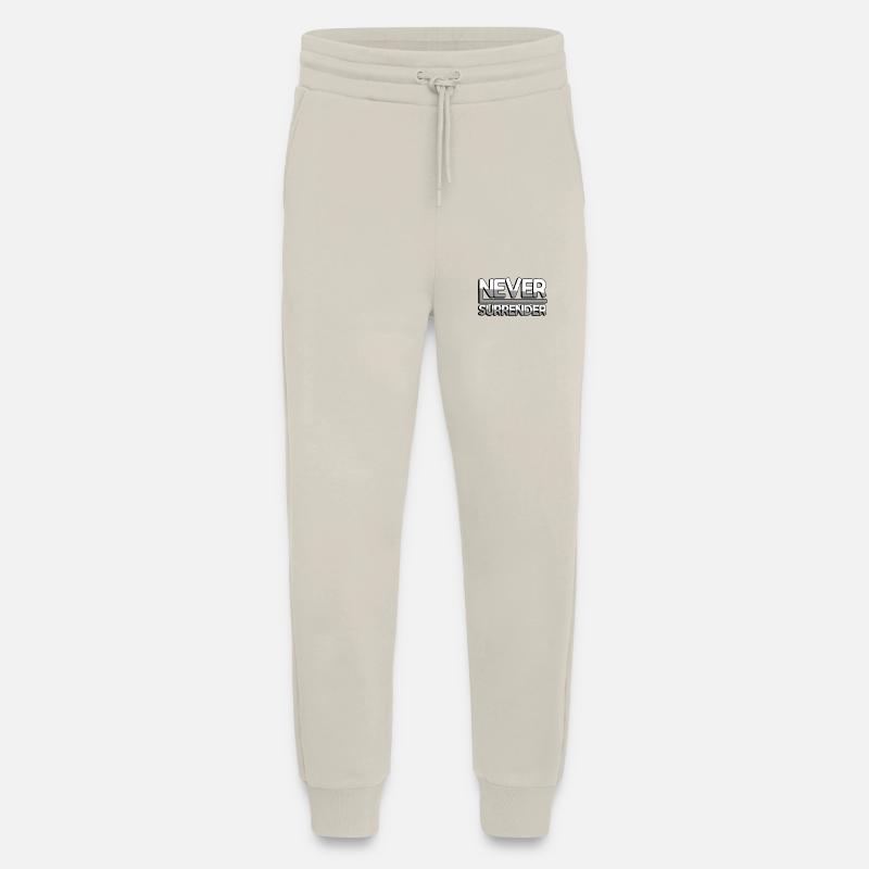 NEVER SURRENDER (White) - Gaming - Jogging Pants - made by SPREAD  - WARM CLAY