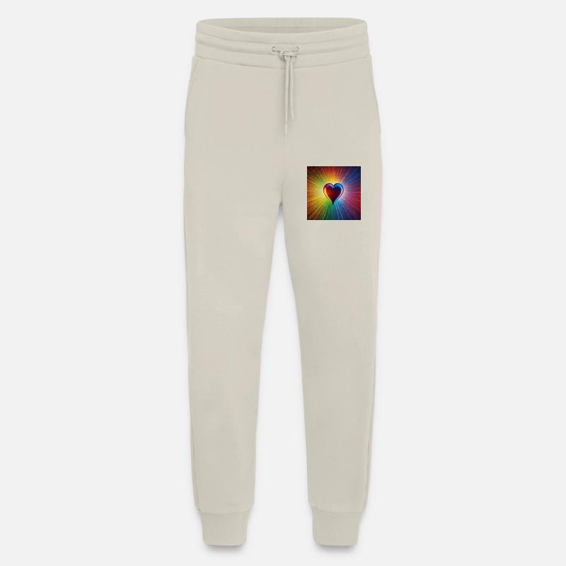 Regenbogen Herz - Jogginghose - made by SPREAD - WARM CLAY