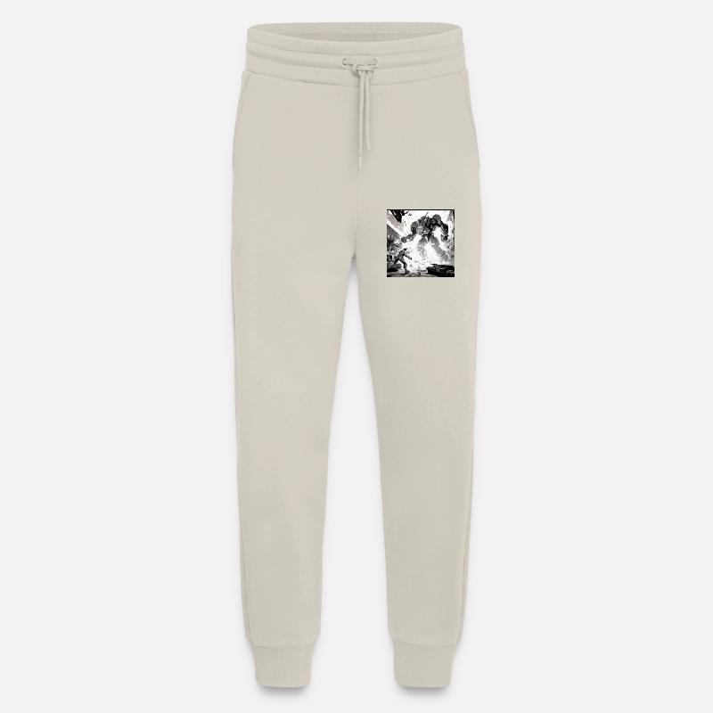 Roboter-Kampf-Comic - Jogginghose - made by SPREAD - WARM CLAY