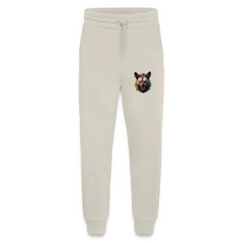 Animal sauvage en colère hyène combative - Pantalon de jogging bio décontracté fabriqué en UE - WARM CLAY - Devant