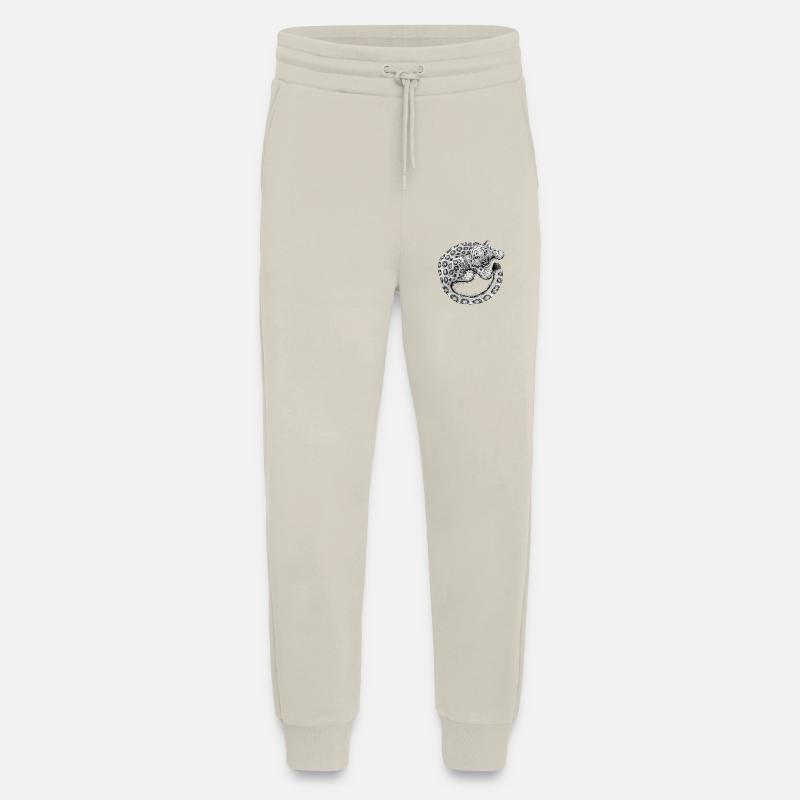 Snow Leopard Cub - Jogging Pants - made by SPREAD  - WARM CLAY