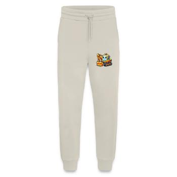 Bande dessinée d’excavatrice - Pantalon de jogging bio décontracté fabriqué en UE - WARM CLAY - Devant