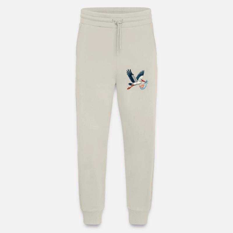 Storch mit Kind - Jogginghose - made by SPREAD - WARM CLAY