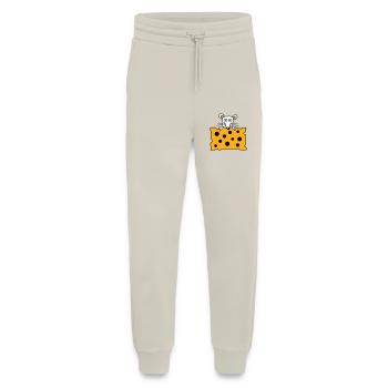 Souris Rat Derrière De Grands Trous Fromage Semble Drôle - Pantalon de jogging bio décontracté fabriqué en UE - WARM CLAY - Devant