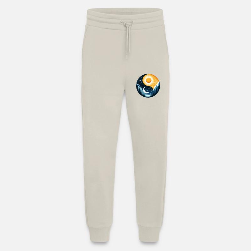 Yin Yang Sun and Moon - Jogging Pants - made by SPREAD  - WARM CLAY