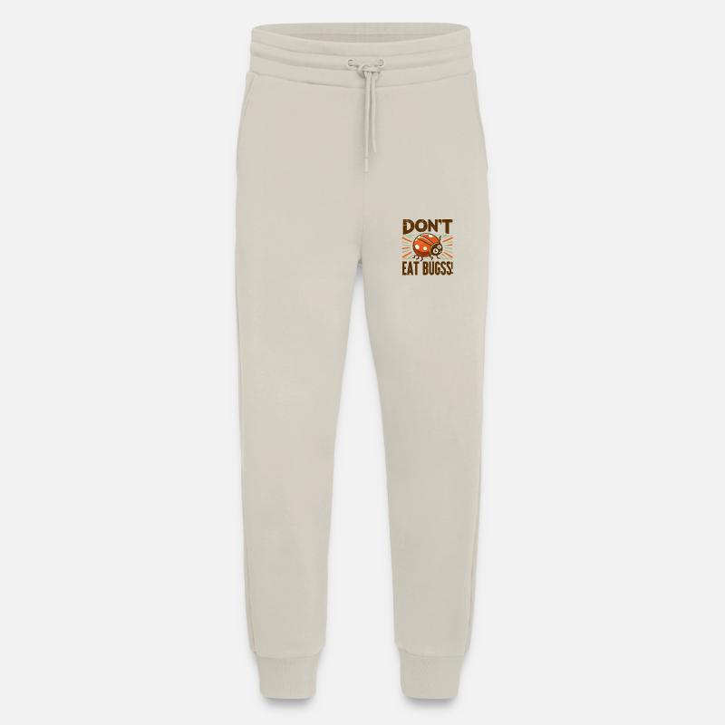 Ne mangez pas de bugss ! - Pantalon de jogging bio décontracté fabriqué en UE - WARM CLAY