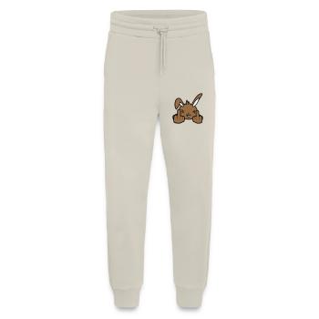 Lapin Majeur Montrer Méchant Coquin Insultant - Pantalon de jogging bio décontracté fabriqué en UE - WARM CLAY - Devant