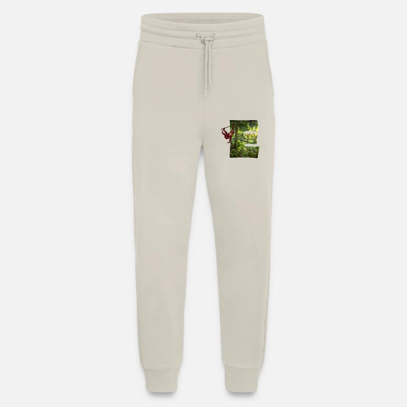 dschungel mit affe e - Jogginghose - made by SPREAD - WARM CLAY