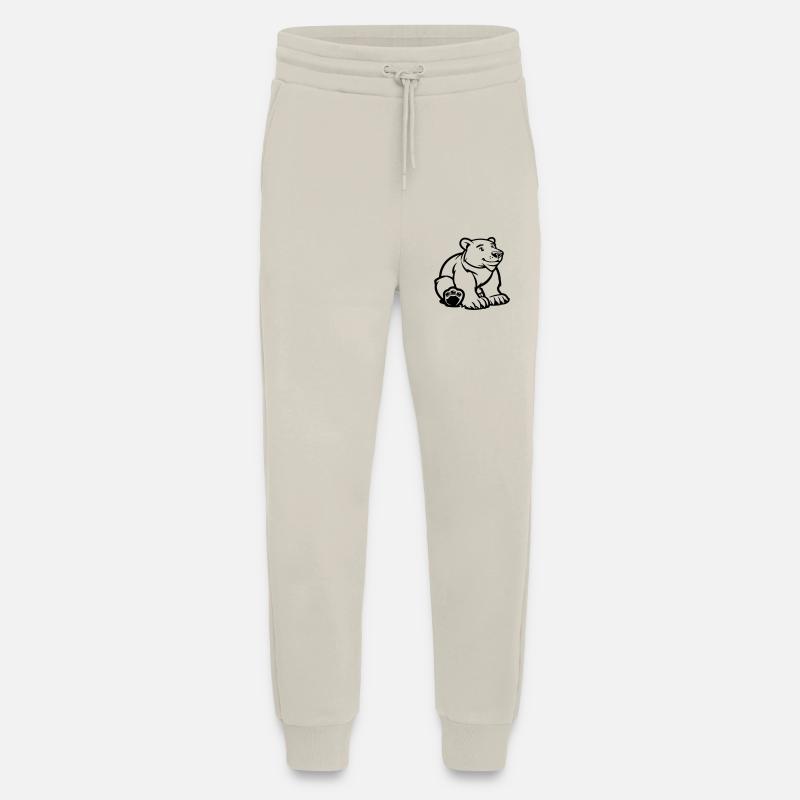 Polar Bear Comic Bear - Jogging Pants - made by SPREAD  - WARM CLAY