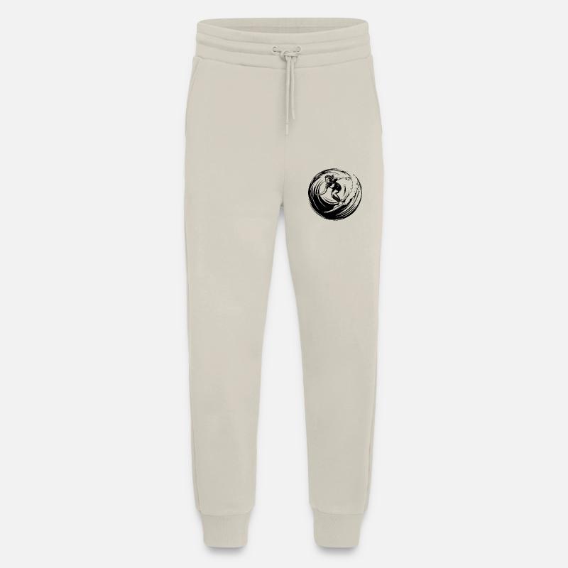 Silhouette de surfeur Surf - Pantalon de jogging bio décontracté fabriqué en UE - WARM CLAY