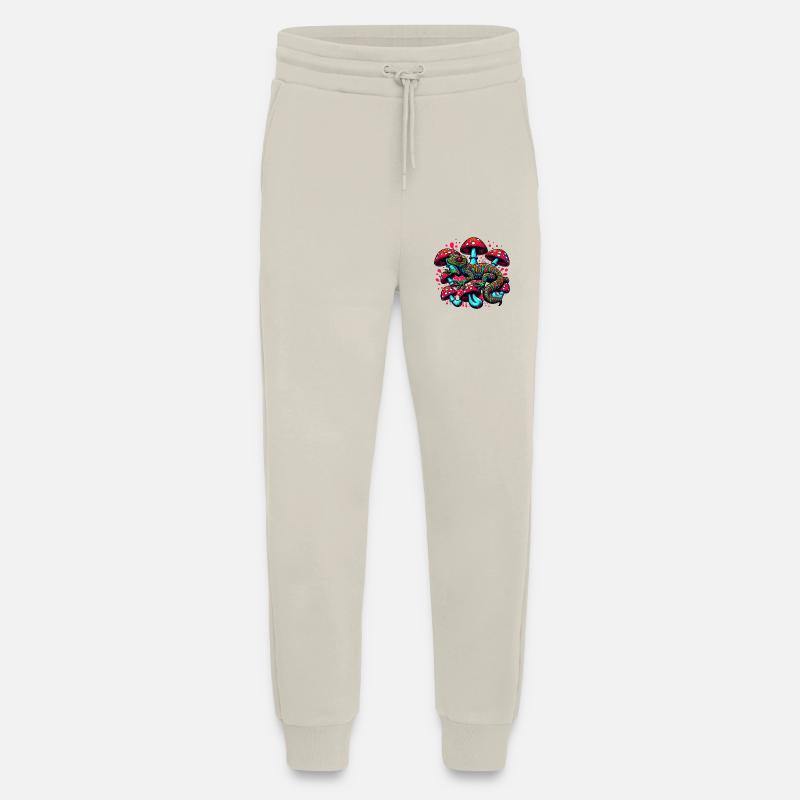 Psychedelic Gecko with Mushrooms - Jogging Pants - made by SPREAD  - WARM CLAY