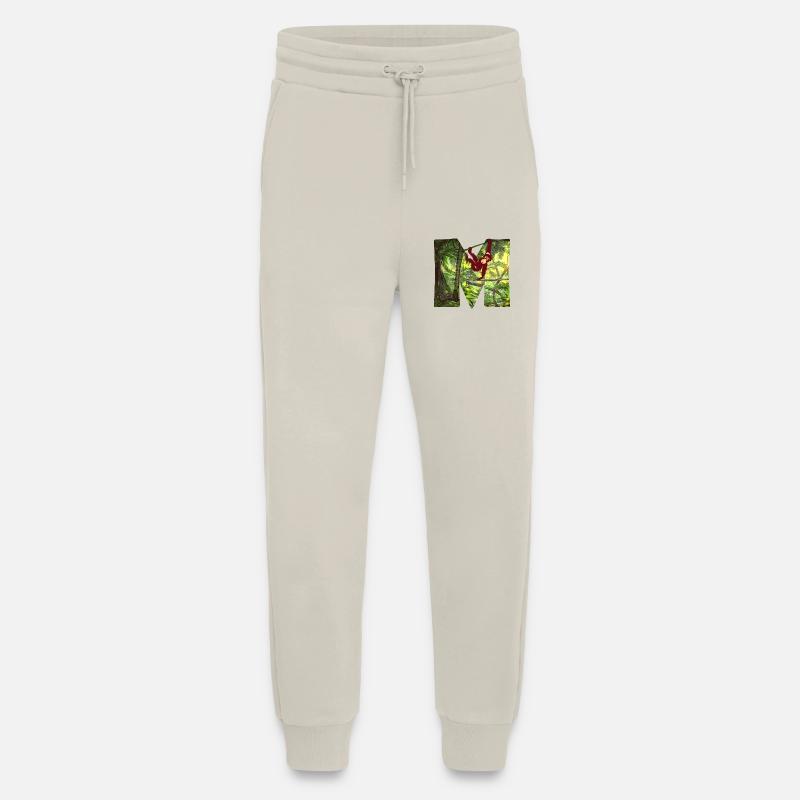 dschungel mit affe m - Jogginghose - made by SPREAD - WARM CLAY