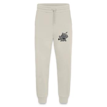 2 Bunnies Bodybuilder Gym Muscles Strong Fitness Team - Jogging Pants - made by SPREAD  - WARM CLAY - Front