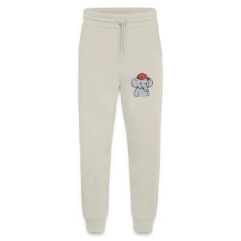 Elephant with Red Cap – Cute Street Style - Jogging Pants - made by SPREAD  - WARM CLAY - Front