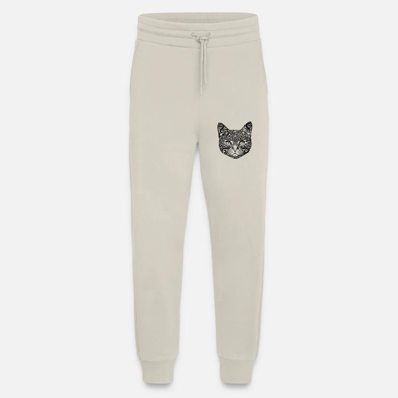 Swirly Katze (s/w) - Jogginghose - made by SPREAD - WARM CLAY