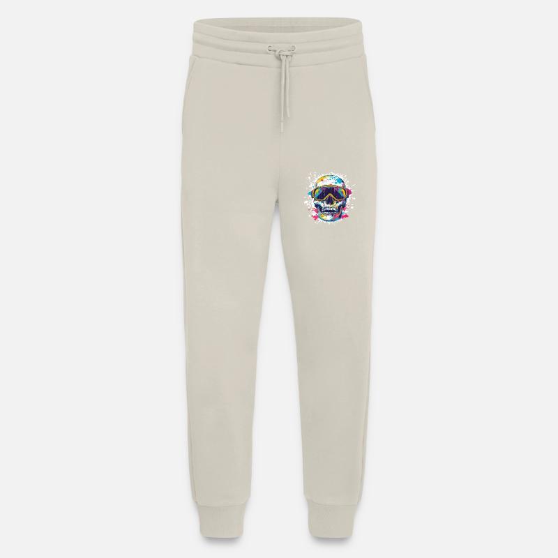 Skull Ski Ski Goggles - Jogging Pants - made by SPREAD - WARM CLAY