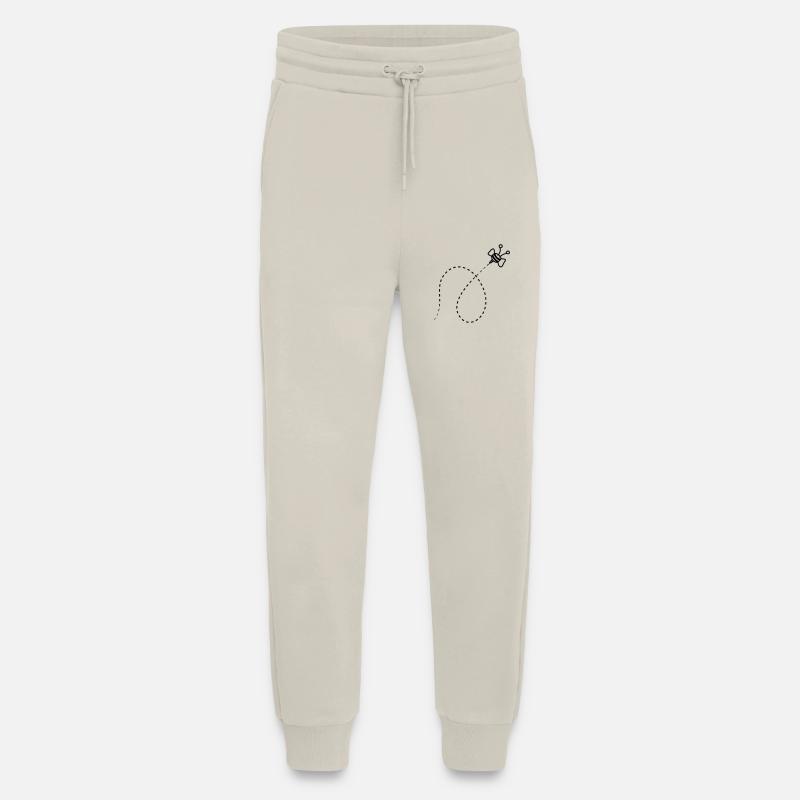 Line Dashed Bee - Jogging Pants - made by SPREAD  - WARM CLAY