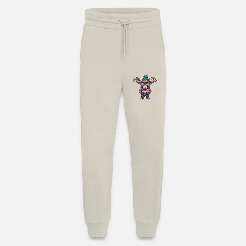 Moose Winter Comic - Jogging Pants - made by SPREAD - WARM CLAY