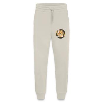 Jeu créatif de couleurs peint à la main par Martina Eßer - Pantalon de jogging bio décontracté fabriqué en UE - WARM CLAY - Devant