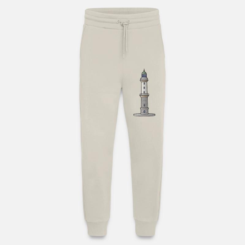 Lighthouse Warnemünde c - Jogging Pants - made by SPREAD  - WARM CLAY