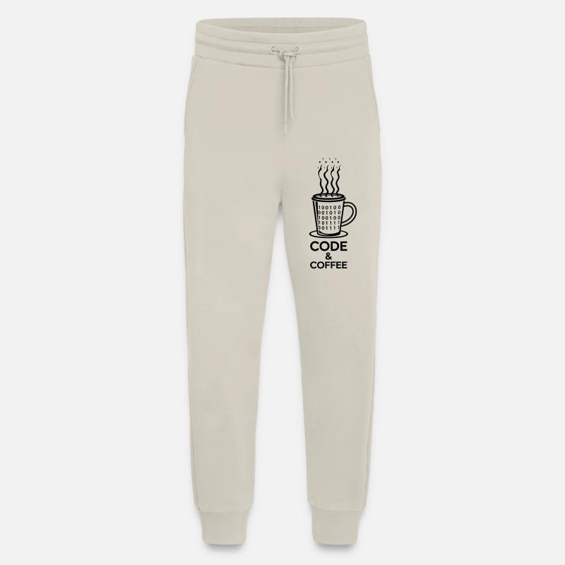 Code & Café – Duo Parfait - Pantalon de jogging bio décontracté fabriqué en UE - WARM CLAY
