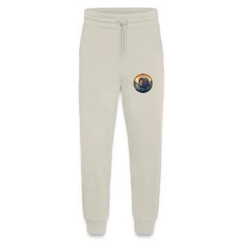 Astronaute Lion au coucher du soleil, créatif - Pantalon de jogging bio décontracté fabriqué en UE - WARM CLAY - Devant