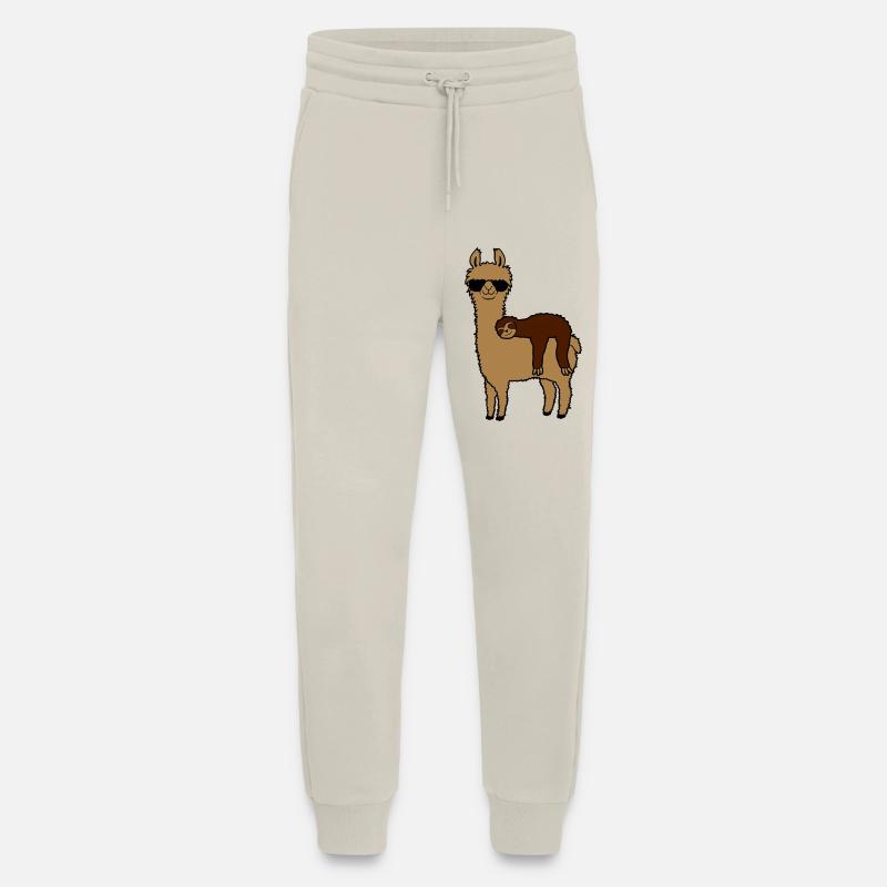 Sloth llama friends sleeping - Jogging Pants - made by SPREAD  - WARM CLAY