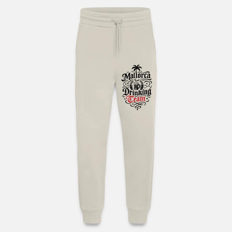 Mallorca Drinking Team - Pantalon de jogging bio décontracté fabriqué en UE - WARM CLAY