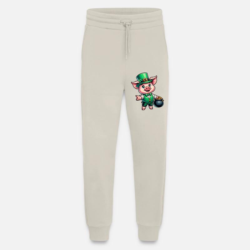 Doux cochon de la Saint-Patrick - Pantalon de jogging bio décontracté fabriqué en UE - WARM CLAY