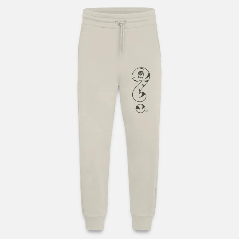 Point d’interrogation serpent - Pantalon de jogging bio décontracté fabriqué en UE - WARM CLAY