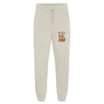 Too Soft For This World – Süßer Waschbär mit Herz - Jogginghose - made by SPREAD - WARM CLAY - Vorne