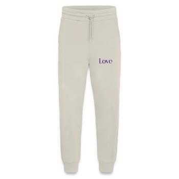 I LOVE YOU. LOVE. COUPLE. JUST MARRIED. EVJF. LOVE - Pantalon de jogging bio décontracté fabriqué en UE - WARM CLAY - Devant