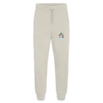 Licorne de Noël avec sapin et - Pantalon de jogging bio décontracté fabriqué en UE - WARM CLAY - Devant