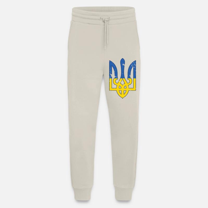 Ukraine Flagge Symbol - Flagge der Ukraine - Distressed - Jogginghose - made by SPREAD - WARM CLAY