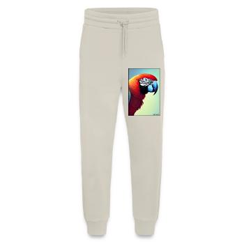 Perroquet Perroquet Oiseau Oiseaux Ara Faune - Pantalon de jogging bio décontracté fabriqué en UE - WARM CLAY - Devant