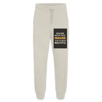 Je ne suis pas paresseux - je ne fais rien activement 01 - Pantalon de jogging bio décontracté fabriqué en UE - WARM CLAY - Devant