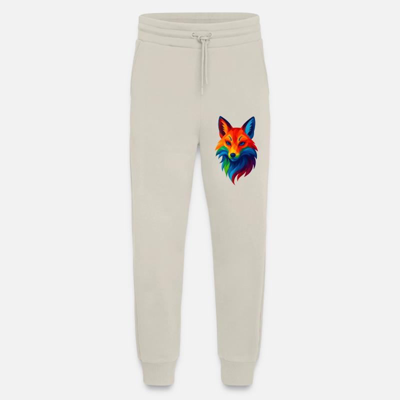 WPAP Stil Tiere - Kitsune Fuchsgeist - Jogginghose - made by SPREAD - WARM CLAY
