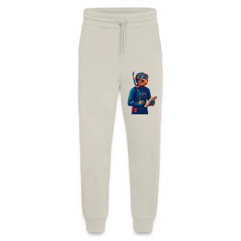 WPAP Polygon Style Animaux - Biologiste marin - Pantalon de jogging bio décontracté fabriqué en UE - WARM CLAY - Devant