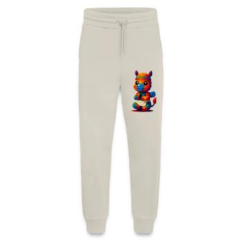 WPAP Polygon Kawaii Stil Tiere Baby Alpaka Yoga - Jogginghose - made by SPREAD - WARM CLAY - Vorne